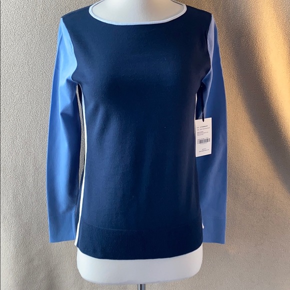 Worth Sweaters - Worth cadet blue white sweater, NWT